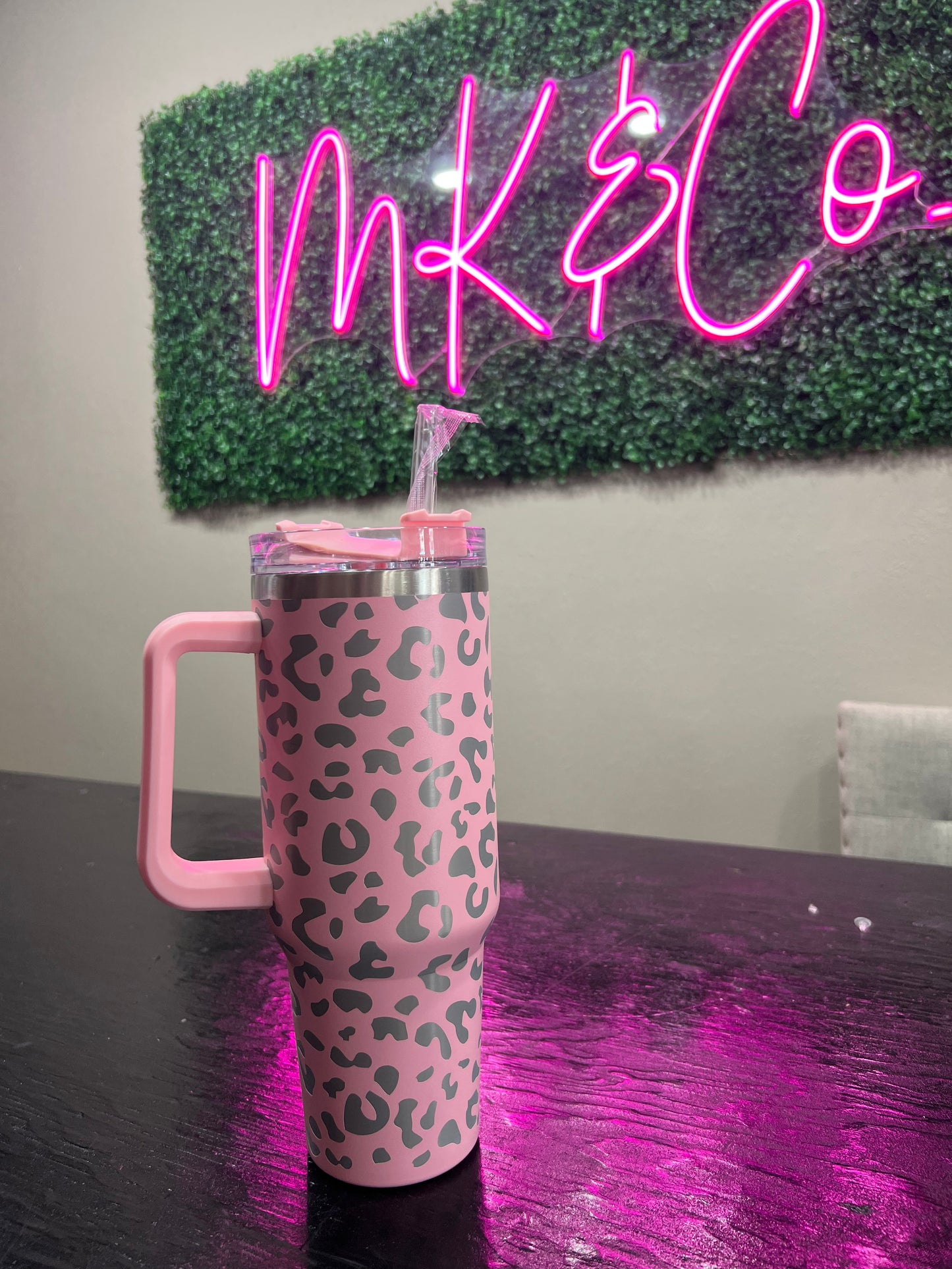 Leopard Tumbler | Light  Pink