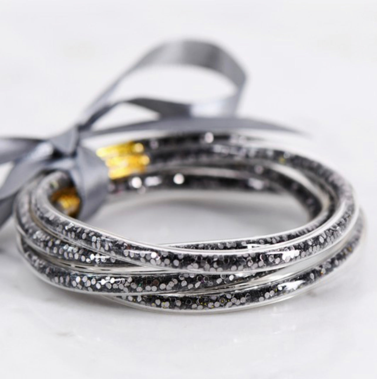 Confetti Tube Bracelets | Dark Grey