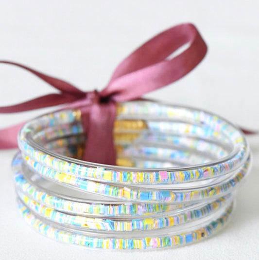 Confetti Tube Bracelets | Pastel Square