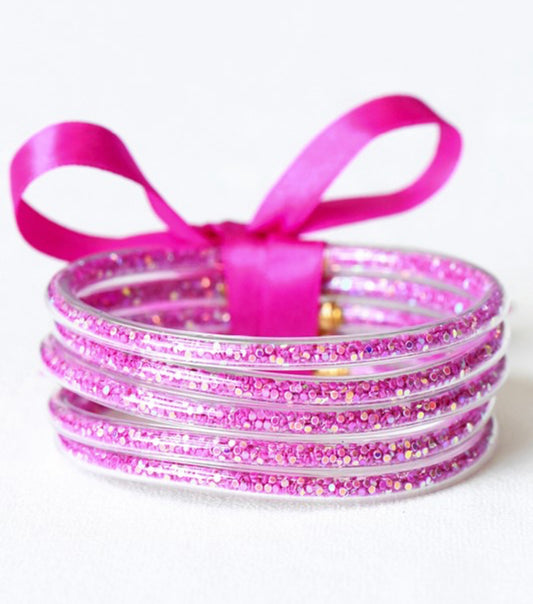 Confetti Tube Bracelets | Lilac Pink