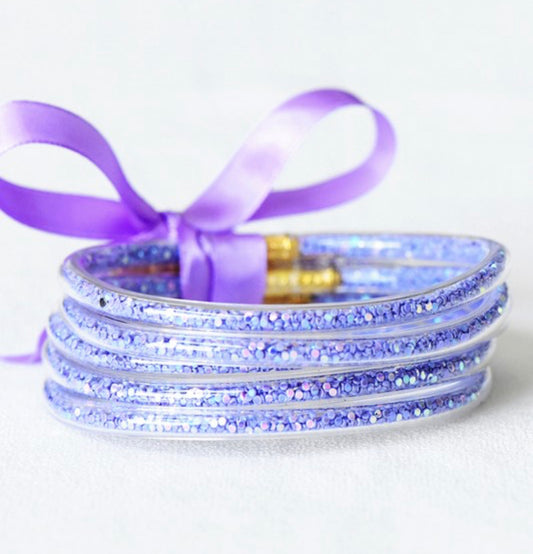 Confetti Tube Bracelets | Purple